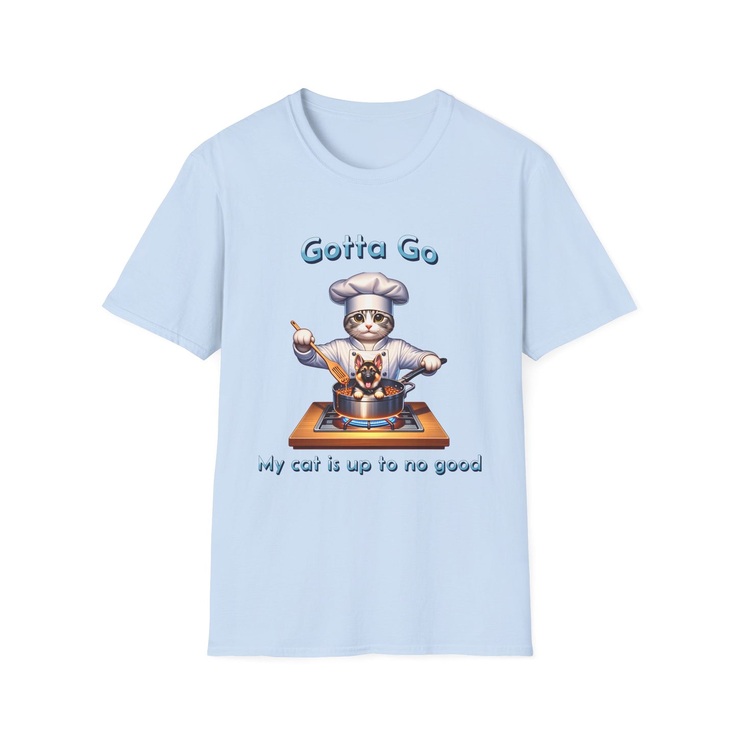 Funny Cat Chef Softstyle T-Shirt - "Gotta Go"