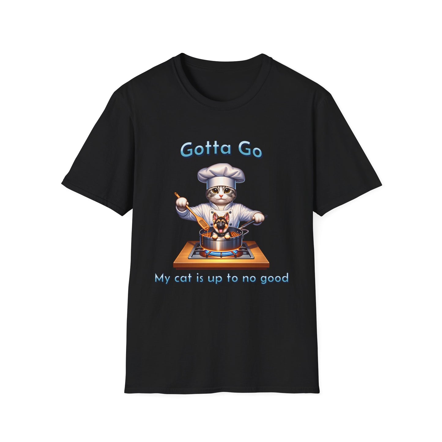 Funny Cat Chef Softstyle T-Shirt - "Gotta Go"