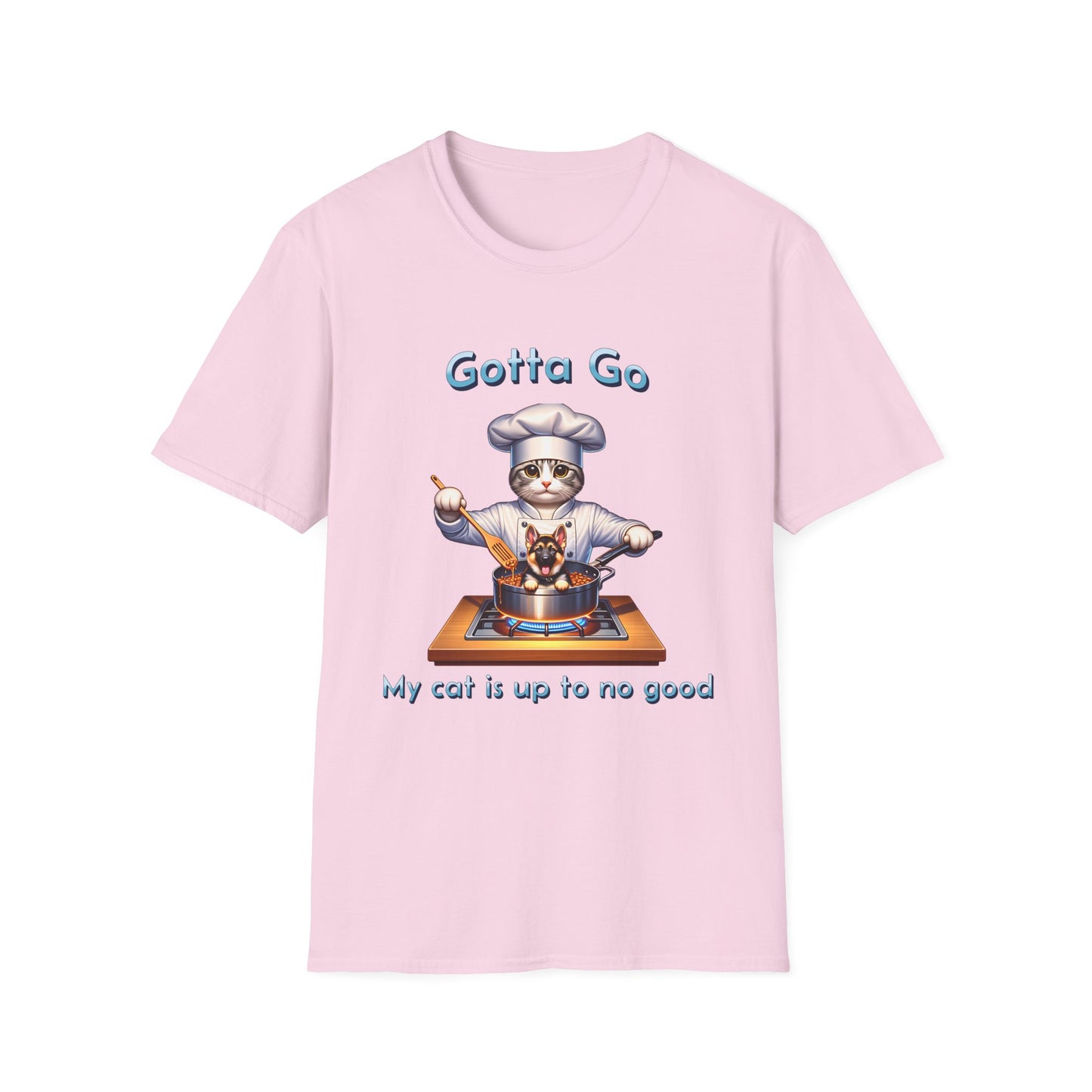 Funny Cat Chef Softstyle T-Shirt - "Gotta Go"