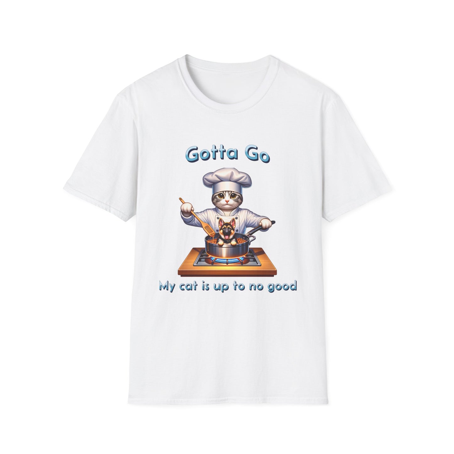 Funny Cat Chef Softstyle T-Shirt - "Gotta Go"